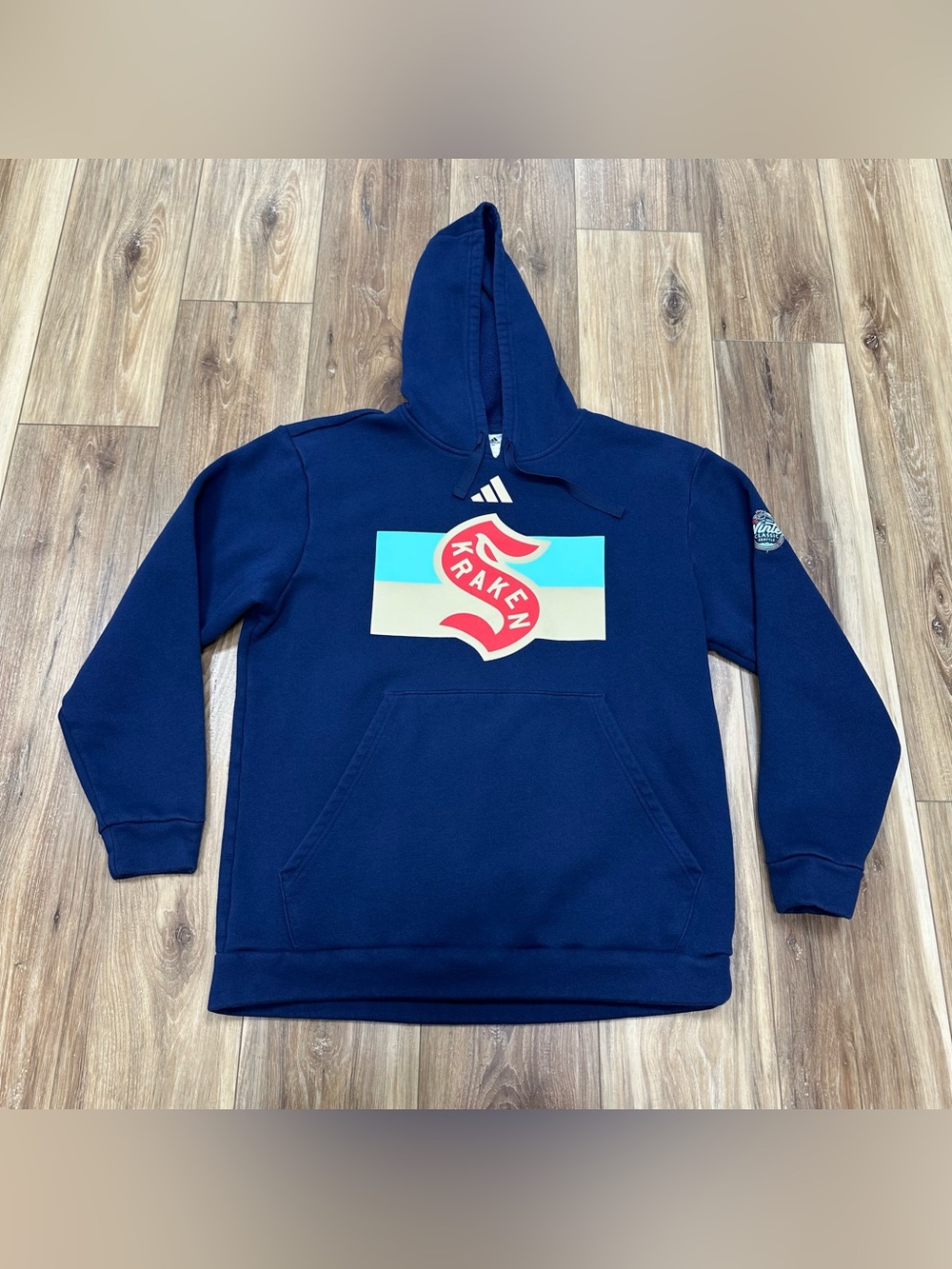 Adidas Seattle Kraken NHL Winter Classic Pullover Hoodie, Large